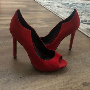 Red Suede Heels